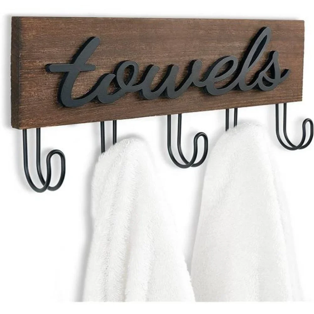 Towel Holder Wall Mounted Towel Rack Bathroom Decor, 12.6